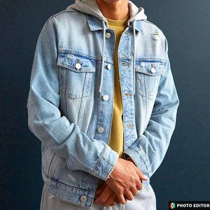 PacSun Hooded Classic Fit Denim Trucker Jacket